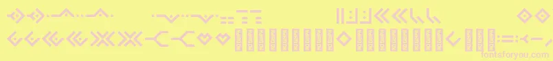 Omnicsans Font – Pink Fonts on Yellow Background