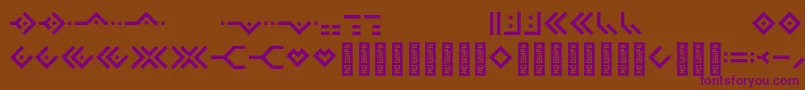 Omnicsans Font – Purple Fonts on Brown Background