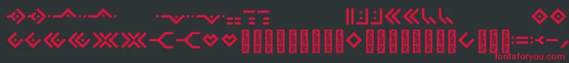Omnicsans Font – Red Fonts on Black Background