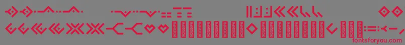 Omnicsans Font – Red Fonts on Gray Background