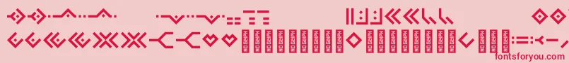Omnicsans Font – Red Fonts on Pink Background