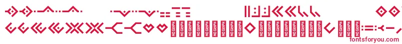 Omnicsans Font – Red Fonts on White Background