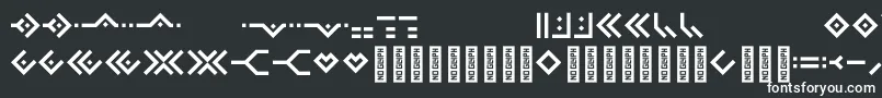 フォントOmnicsans – 黒い背景に白い文字