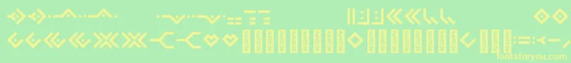 Omnicsans Font – Yellow Fonts on Green Background