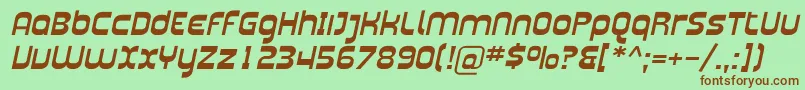 Plasma08 Font – Brown Fonts on Green Background