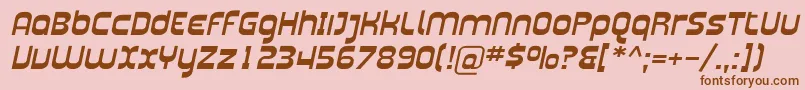 Plasma08 Font – Brown Fonts on Pink Background