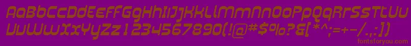 Plasma08 Font – Brown Fonts on Purple Background