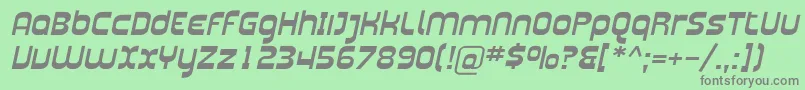 フォントPlasma08 – 緑の背景に灰色の文字