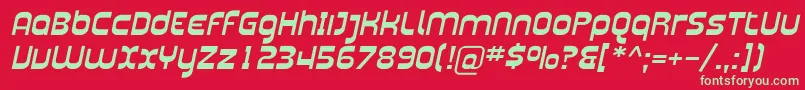 Plasma08 Font – Green Fonts on Red Background