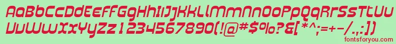 Plasma08 Font – Red Fonts on Green Background