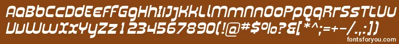 Шрифт Plasma08 – белые шрифты на коричневом фоне