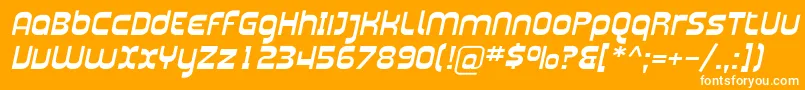 Plasma08 Font – White Fonts on Orange Background