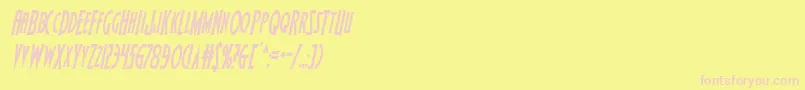 Wolfsbane2condital Font – Pink Fonts on Yellow Background