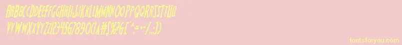 Wolfsbane2condital Font – Yellow Fonts on Pink Background