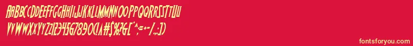 Wolfsbane2condital Font – Yellow Fonts on Red Background