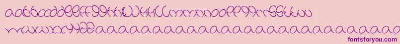 Natalie Font – Purple Fonts on Pink Background