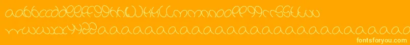 Natalie Font – Yellow Fonts on Orange Background