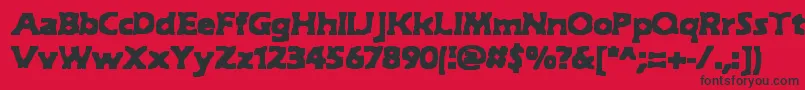 HydeBrk Font – Black Fonts on Red Background