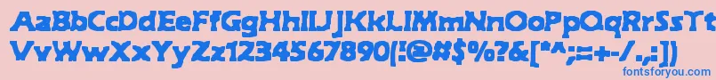 HydeBrk Font – Blue Fonts on Pink Background