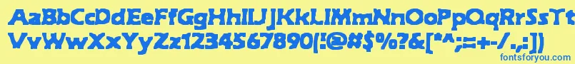 More about HydeBrk Font HydeBrk Font – Blue Fonts on Yellow Background