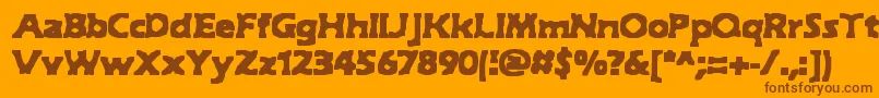 Fonte HydeBrk – fontes marrons em um fundo laranja