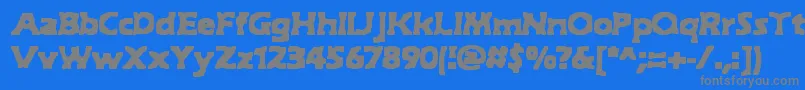 フォントHydeBrk – 青い背景に灰色の文字