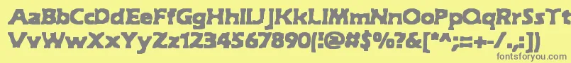 HydeBrk Font – Gray Fonts on Yellow Background