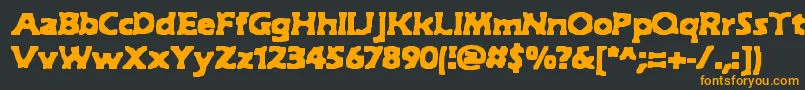 フォントHydeBrk – 黒い背景にオレンジの文字