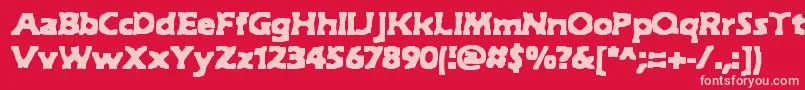 Police HydeBrk – polices roses sur fond rouge