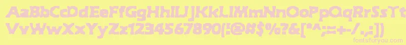 HydeBrk Font – Pink Fonts on Yellow Background