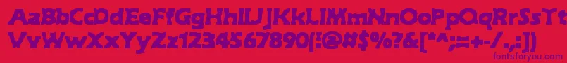 HydeBrk Font – Purple Fonts on Red Background