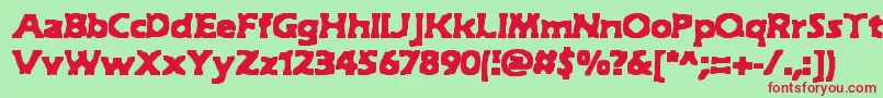 HydeBrk Font – Red Fonts on Green Background