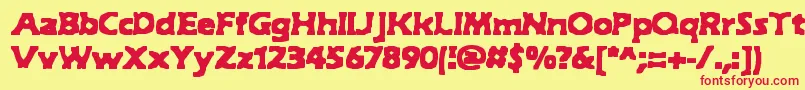 HydeBrk Font – Red Fonts on Yellow Background