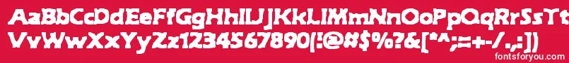 Fonte HydeBrk – fontes brancas em um fundo vermelho