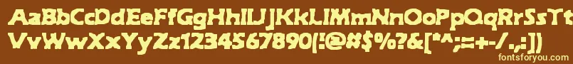 HydeBrk Font – Yellow Fonts on Brown Background