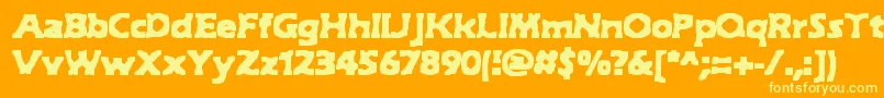 HydeBrk Font – Yellow Fonts on Orange Background