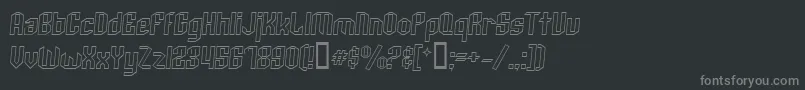 fuente ArcheryBlackOutlineItalic – Fuentes Grises Sobre Fondo Negro