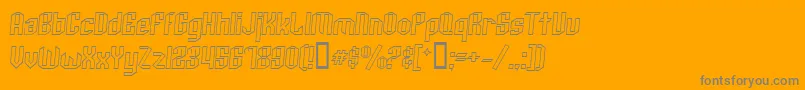 Police ArcheryBlackOutlineItalic – polices grises sur fond orange
