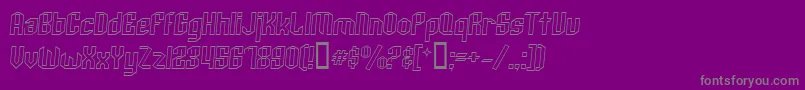 fuente ArcheryBlackOutlineItalic – Fuentes Grises Sobre Fondo Morado