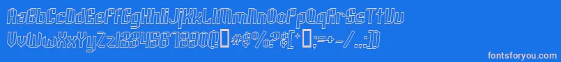 Police ArcheryBlackOutlineItalic – polices roses sur fond bleu