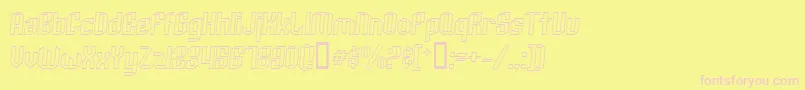 fuente ArcheryBlackOutlineItalic – Fuentes Rosadas Sobre Fondo Amarillo