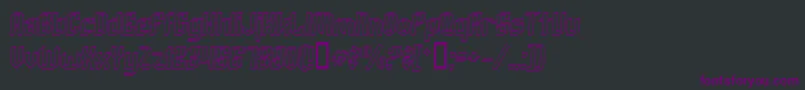 Weitere Informationen zur ArcheryBlackOutlineItalic-Schriftart ArcheryBlackOutlineItalic-Schriftart – Violette Schriften auf schwarzem Hintergrund