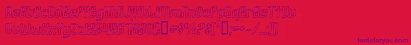 ArcheryBlackOutlineItalic Font – Purple Fonts on Red Background