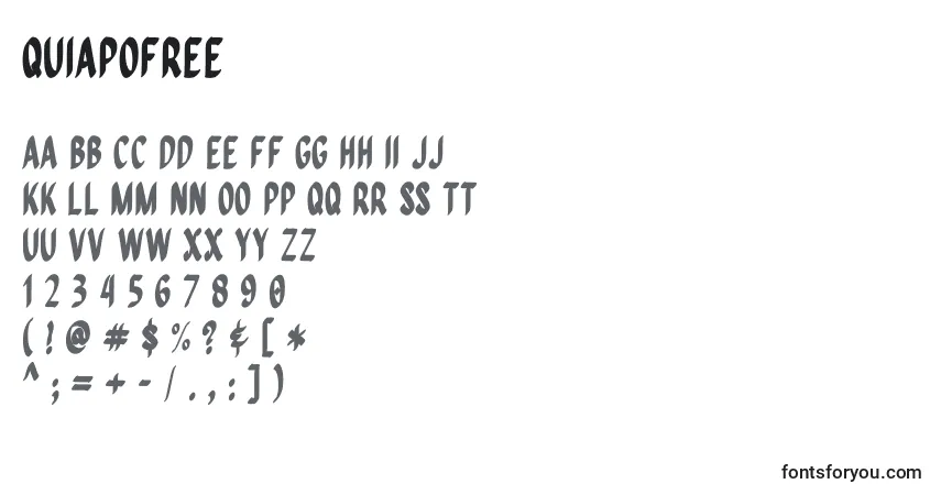 Шрифт QuiapoFree – алфавит, цифры, специальные символы