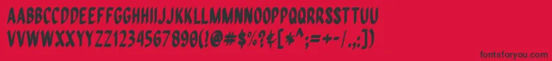 QuiapoFree Font – Black Fonts on Red Background