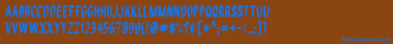QuiapoFree-fontti – siniset fontit ruskealla taustalla