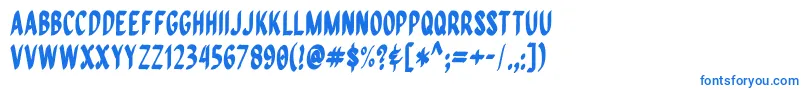 Шрифт QuiapoFree – синие шрифты на белом фоне