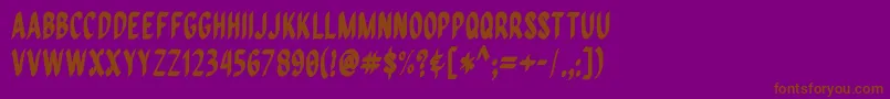 Czcionka QuiapoFree – brązowe czcionki na fioletowym tle
