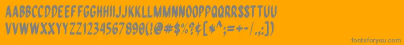 QuiapoFree Font – Gray Fonts on Orange Background