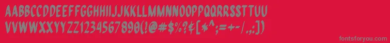 フォントQuiapoFree – 赤い背景に灰色の文字